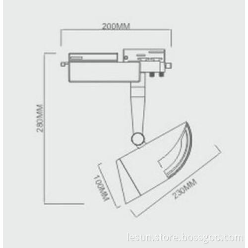 Factory price !30W fashion design led track lighting for clothes shop